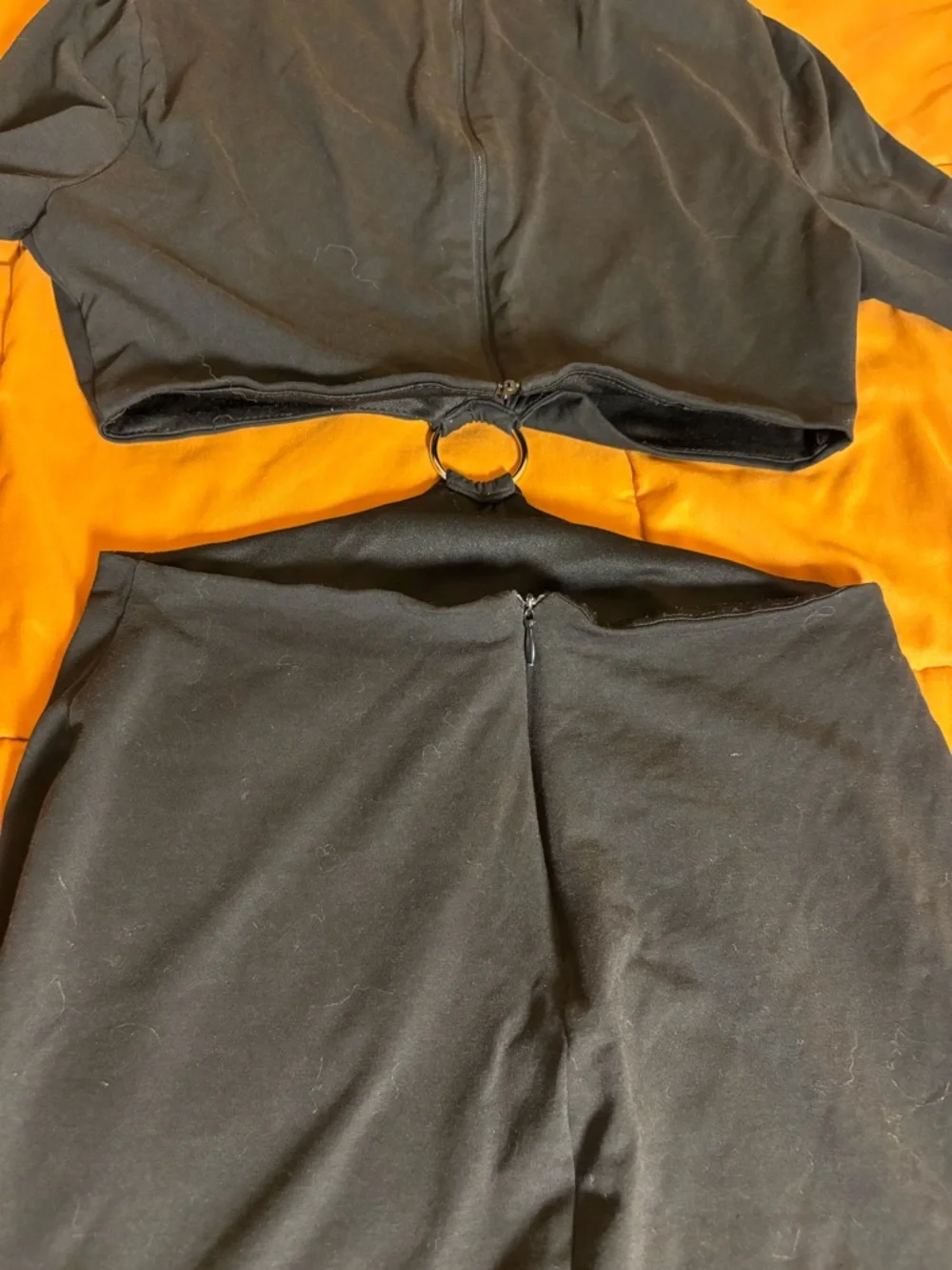 superdown Black Long Sleeve Bodycon Dress with Front Ring Cutout - Picture 3 of 5